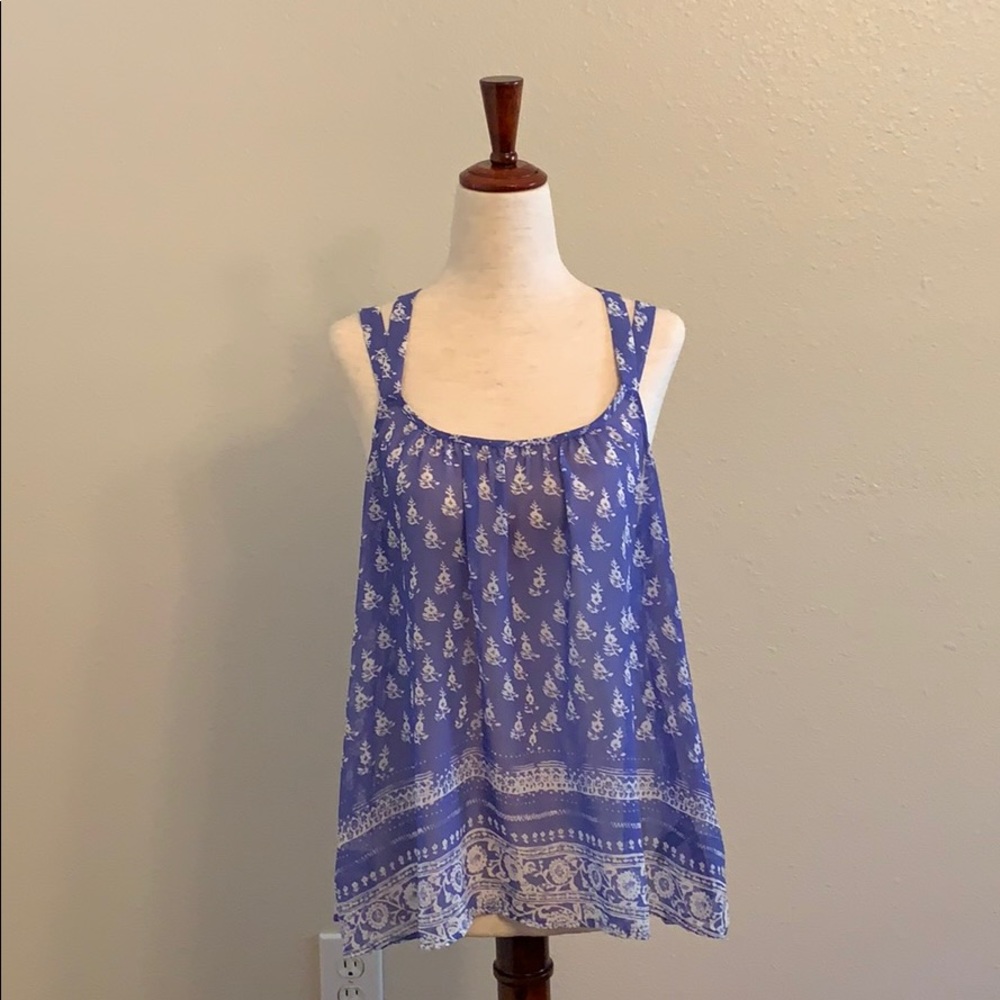 Express Lavender Flowy Baby Doll Top